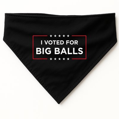 I Voted For Big Balls Doge D.O.G.E Funny USA-Made Doggie Bandana