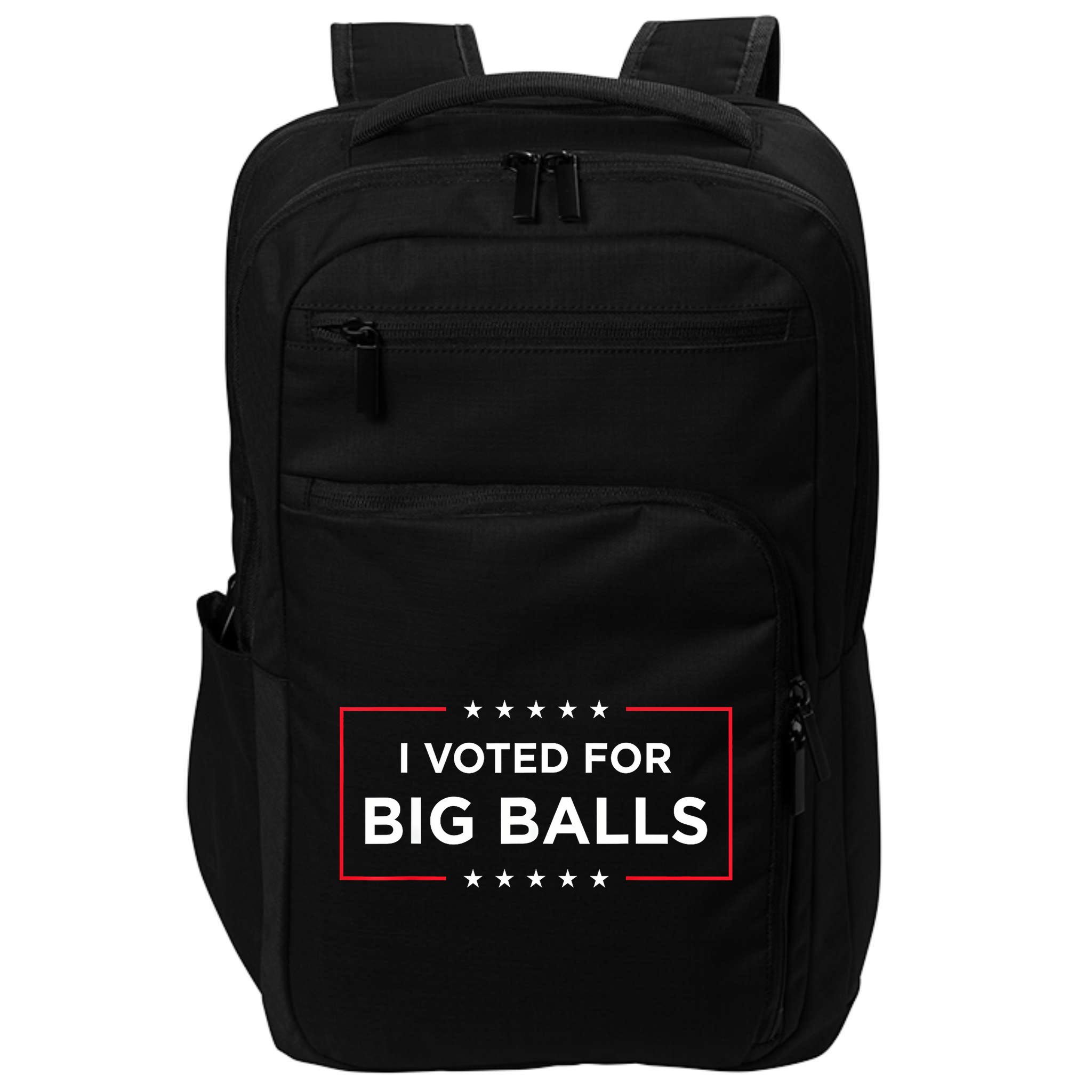 I Voted For Big Balls Doge D.O.G.E Funny Impact Tech Backpack