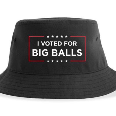 I Voted For Big Balls Doge D.O.G.E Funny Sustainable Bucket Hat