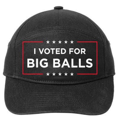I Voted For Big Balls Doge D.O.G.E Funny 7-Panel Snapback Hat