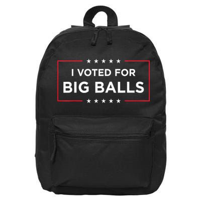 I Voted For Big Balls Doge D.O.G.E Funny 16 in Basic Backpack