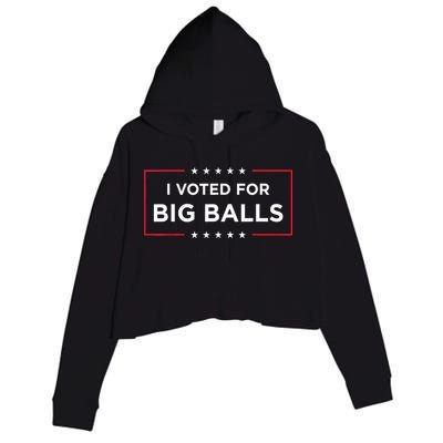 I Voted For Big Balls Doge D.O.G.E Funny Crop Fleece Hoodie