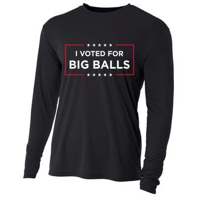 I Voted For Big Balls Doge D.O.G.E Funny Cooling Performance Long Sleeve Crew