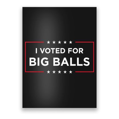 I Voted For Big Balls Doge D.O.G.E Funny Poster