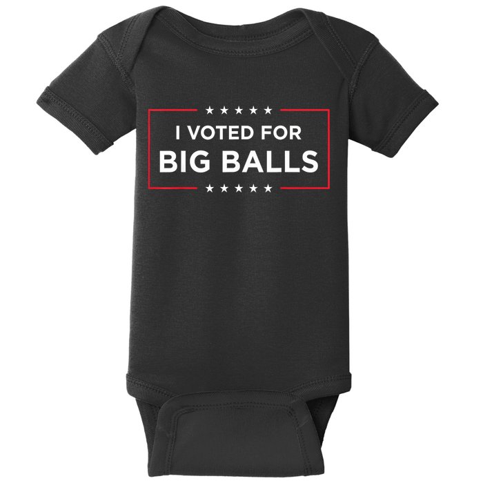 I Voted For Big Balls Doge D.O.G.E Funny Baby Bodysuit