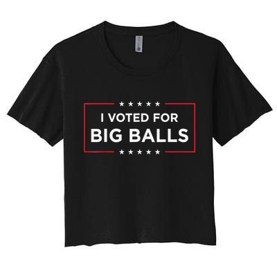 I Voted For Big Balls Doge D.O.G.E Funny Crop Top