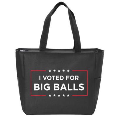 I Voted For Big Balls Doge D.O.G.E Funny Zip Tote Bag