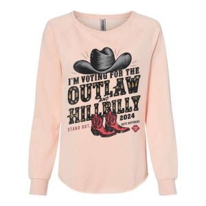 IM Voting For The Outlaw And The Hillbilly 2024 Womens California Wash Sweatshirt