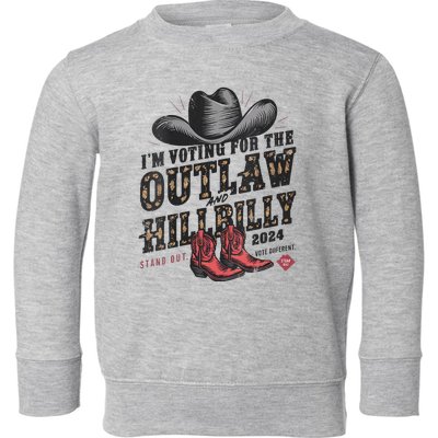 IM Voting For The Outlaw And The Hillbilly 2024 Toddler Sweatshirt