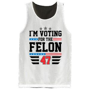 IM Voting For The Felon Vote Trump For President 2024 Mesh Reversible Basketball Jersey Tank