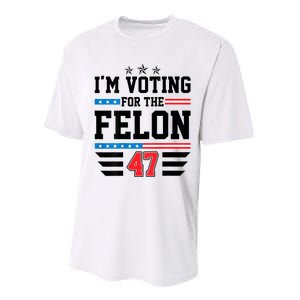 IM Voting For The Felon Vote Trump For President 2024 Performance Sprint T-Shirt