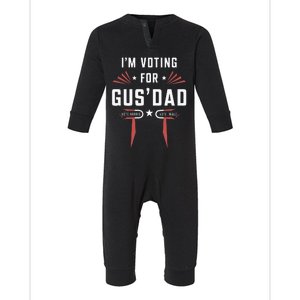 IM Voting For Gus Dad Harris Walz 2024 Infant Fleece One Piece