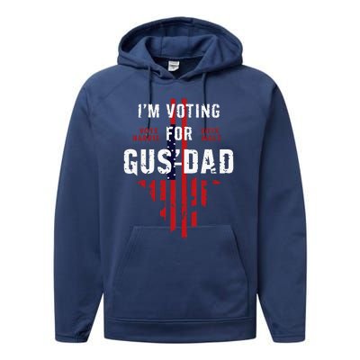 IM Voting For Gus Dad Performance Fleece Hoodie