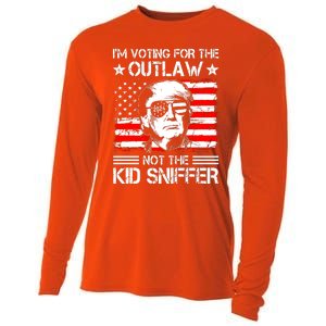 IM Voting For The Outlaw Not The Ki.D Sniffer Trump 2024 Cooling Performance Long Sleeve Crew