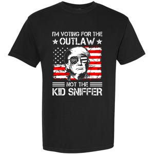 IM Voting For The Outlaw Not The Ki.D Sniffer Trump 2024 Garment-Dyed Heavyweight T-Shirt