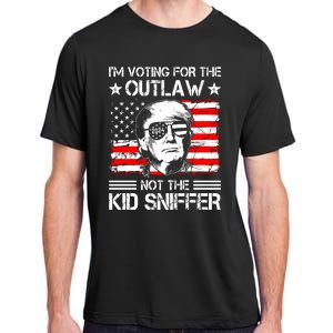 IM Voting For The Outlaw Not The Ki.D Sniffer Trump 2024 Adult ChromaSoft Performance T-Shirt