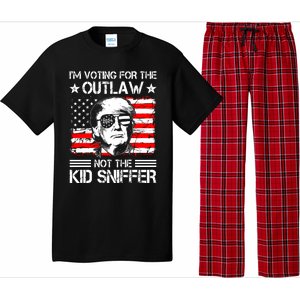 IM Voting For The Outlaw Not The Ki.D Sniffer Trump 2024 Pajama Set