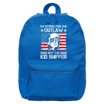 IM Voting For The Outlaw Not The Ki.D Sniffer Trump 2024 16 in Basic Backpack