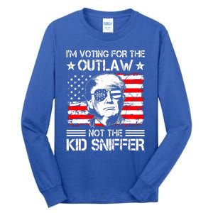 IM Voting For The Outlaw Not The Ki.D Sniffer Trump 2024 Tall Long Sleeve T-Shirt