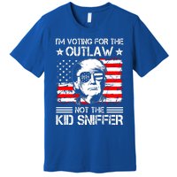 IM Voting For The Outlaw Not The Ki.D Sniffer Trump 2024 Premium T-Shirt