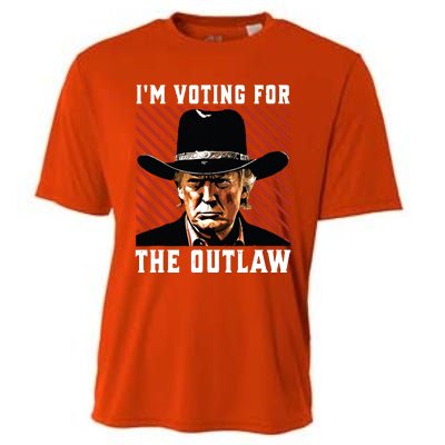 Im Voting For The Outlaw Wanted For President Trump 2024 Cooling Performance Crew T-Shirt