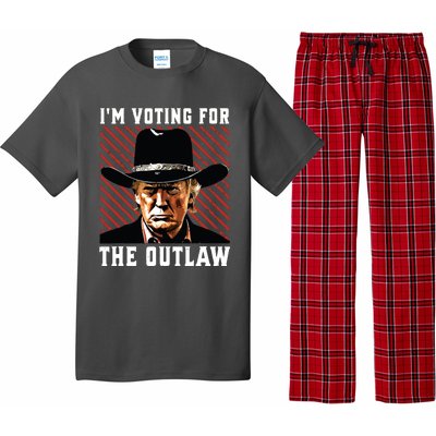 Im Voting For The Outlaw Wanted For President Trump 2024 Pajama Set