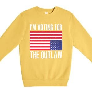 Im Voting For The Outlaw Trump 2024 Premium Crewneck Sweatshirt