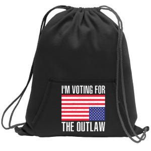 Im Voting For The Outlaw Trump 2024 Sweatshirt Cinch Pack Bag