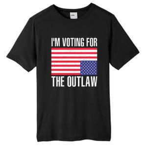 Im Voting For The Outlaw Trump 2024 Tall Fusion ChromaSoft Performance T-Shirt