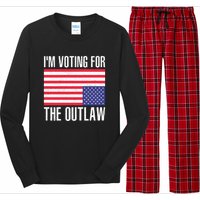 Im Voting For The Outlaw Trump 2024 Long Sleeve Pajama Set