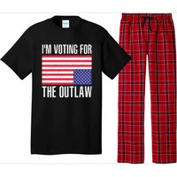 Im Voting For The Outlaw Trump 2024 Pajama Set