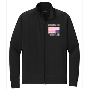 Im Voting For The Outlaw Trump 2024 Stretch Full-Zip Cadet Jacket