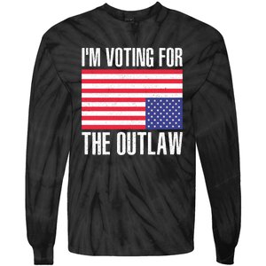 Im Voting For The Outlaw Trump 2024 Tie-Dye Long Sleeve Shirt