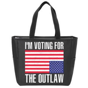 Im Voting For The Outlaw Trump 2024 Zip Tote Bag