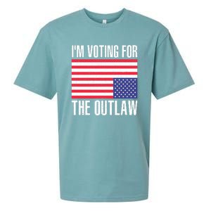 Im Voting For The Outlaw Trump 2024 Sueded Cloud Jersey T-Shirt