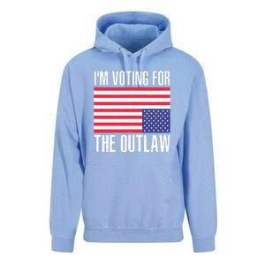 Im Voting For The Outlaw Trump 2024 Unisex Surf Hoodie