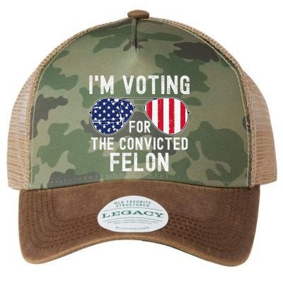 Im Voting For The Convicted Felon July 4th 2024 Legacy Tie Dye Trucker Hat