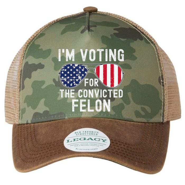 Im Voting For The Convicted Felon July 4th 2024 Legacy Tie Dye Trucker Hat