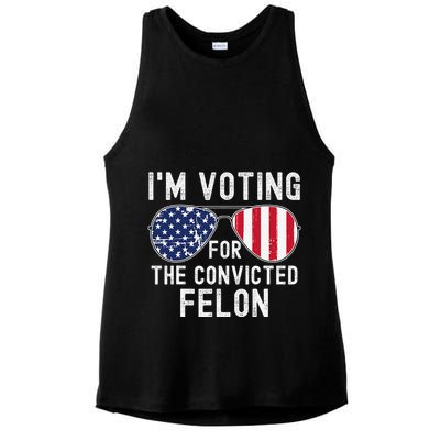 Im Voting For The Convicted Felon July 4th 2024 Ladies PosiCharge Tri-Blend Wicking Tank