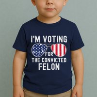 Im Voting For The Convicted Felon July 4th 2024 Toddler T-Shirt