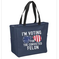 Im Voting For The Convicted Felon July 4th 2024 Zip Tote Bag