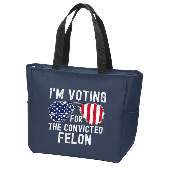 Im Voting For The Convicted Felon July 4th 2024 Zip Tote Bag