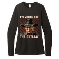 IM Voting For The Outlaw Wanted For President Trump 2024 Womens CVC Long Sleeve Shirt