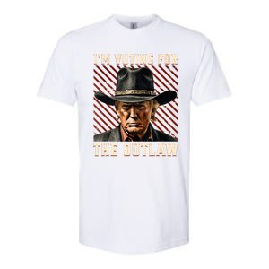 IM Voting For The Outlaw Wanted For President Trump 2024 Softstyle CVC T-Shirt