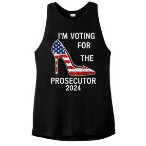 Im Voting For The Prosecutor High Heel Stilettos Us Flag Ladies PosiCharge Tri-Blend Wicking Tank