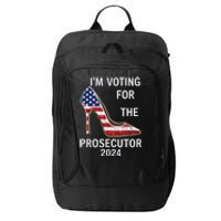 Im Voting For The Prosecutor High Heel Stilettos Us Flag City Backpack