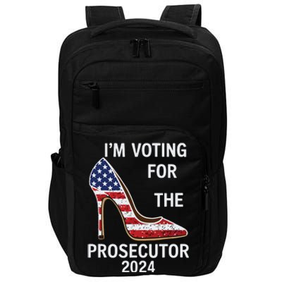 Im Voting For The Prosecutor High Heel Stilettos Us Flag Impact Tech Backpack