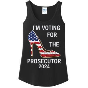 Im Voting For The Prosecutor High Heel Stilettos Us Flag Ladies Essential Tank