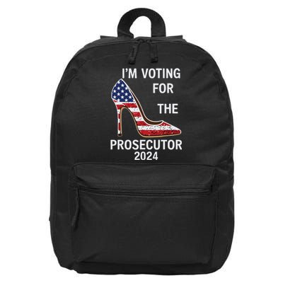 Im Voting For The Prosecutor High Heel Stilettos Us Flag 16 in Basic Backpack