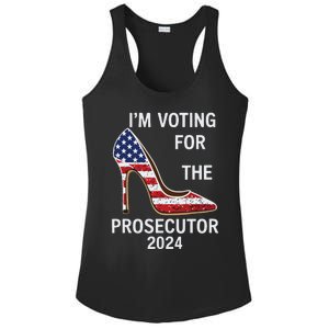 Im Voting For The Prosecutor High Heel Stilettos Us Flag Ladies PosiCharge Competitor Racerback Tank